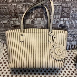 Henri Bendel West 57th Striped Dome Satchel